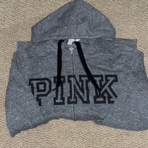 Dark gray pink sweater